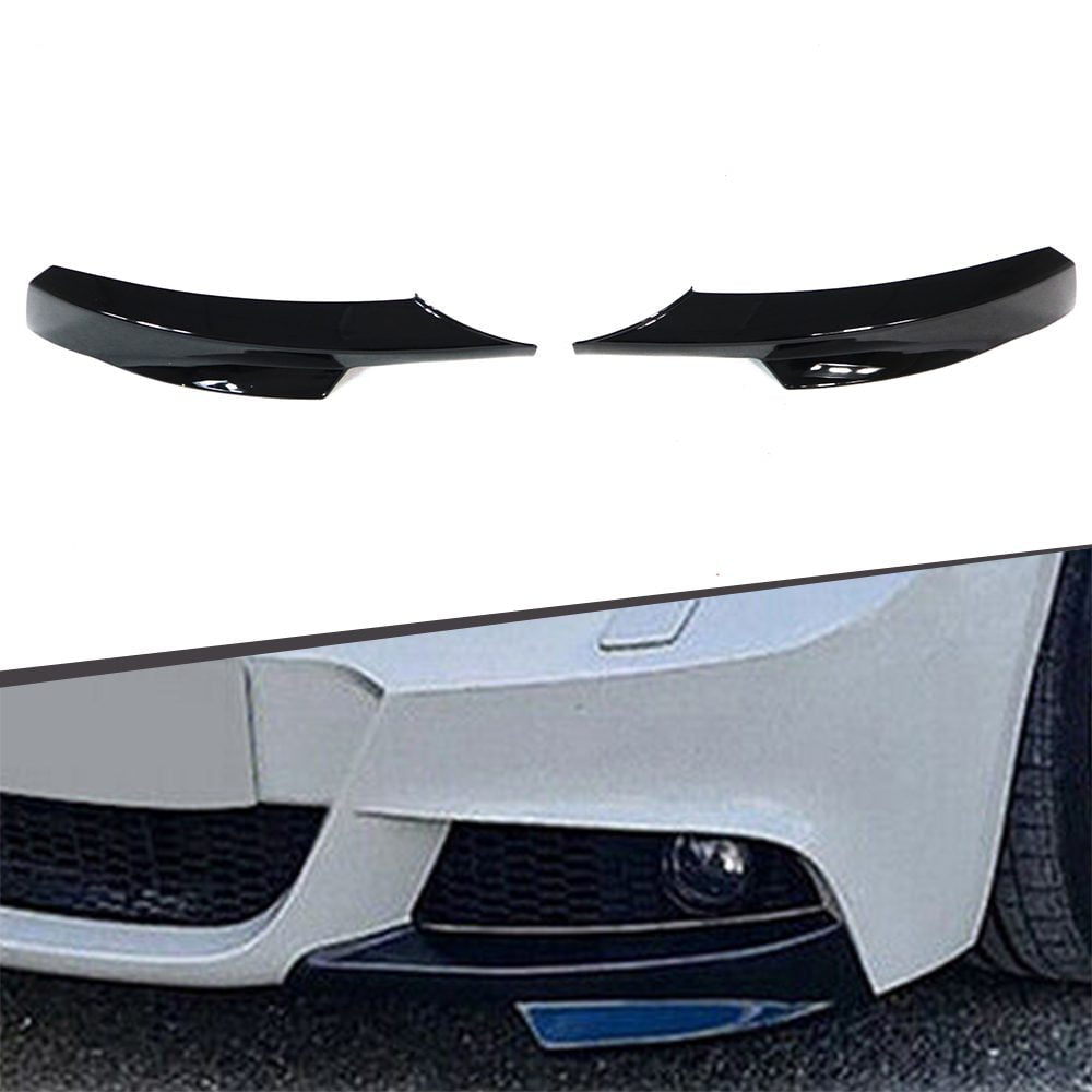 E90 LCI Gloss Black MP Style Front Splitters - E90 3-Series LCI