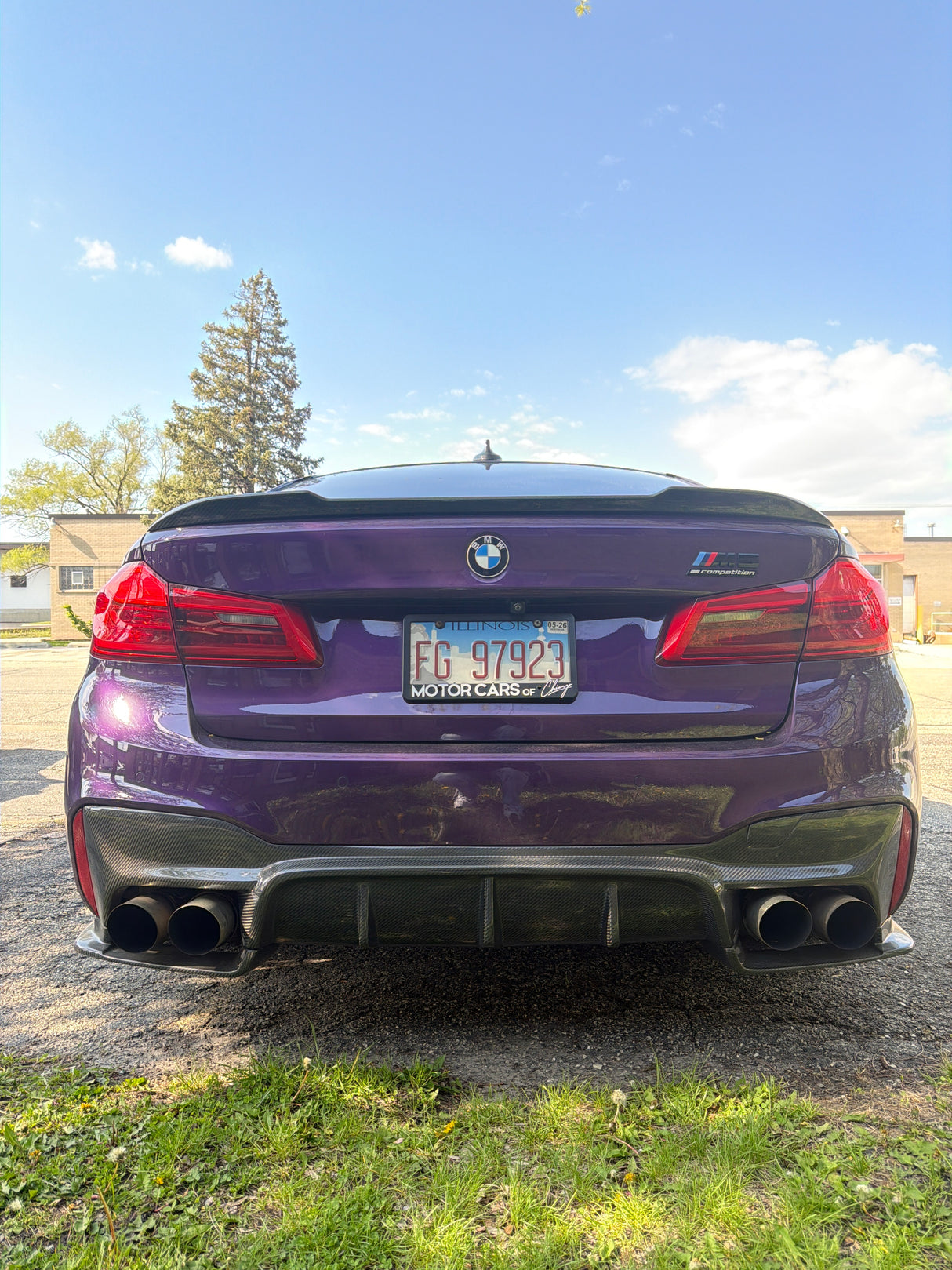 F90 M5 3D Style Carbon Fiber Rear Diffuser - F90 M5