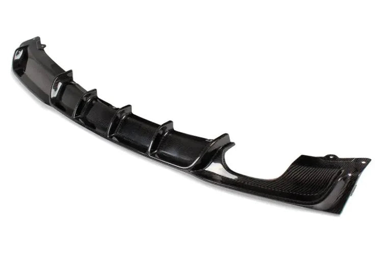 F30 MP Style Carbon Fiber Rear Diffuser Single Outlet Dual Tips - F30 3-Series M Sport