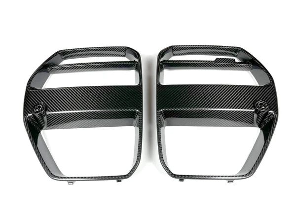 V1 Dry Carbon Fiber Front Grille With ACC (BMW G80/G82 M3/M4) - MidWest Bimmer Supply