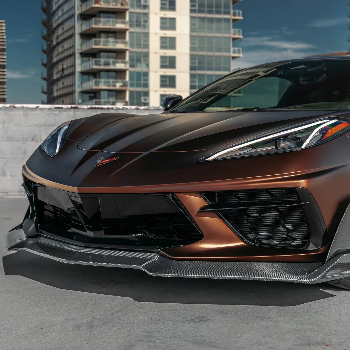 C8 Corvette Carbon Fiber Z1 Style Front Lip - C8 Chevrolet Corvette