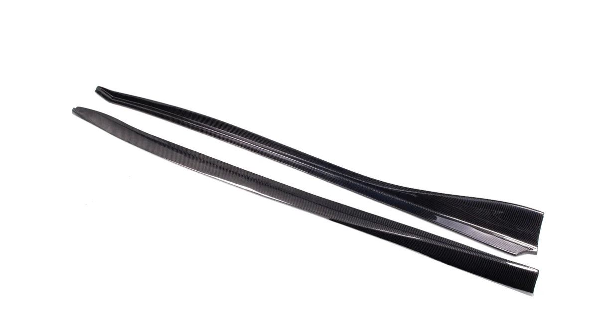 A90/A91 Supra Carbon Fiber V Style Side Skirts - A90 A91 Supra