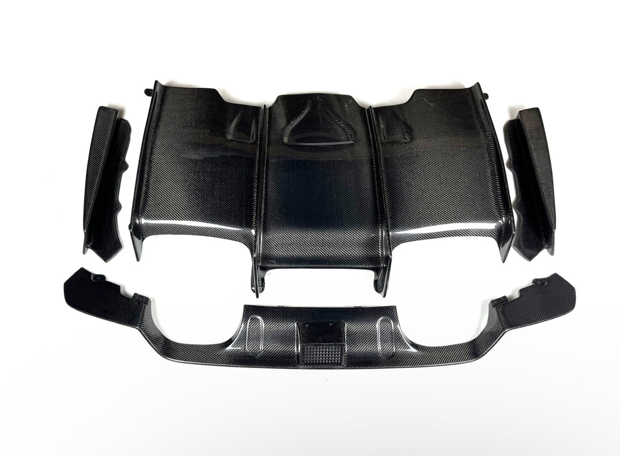 Carbon Fiber PSM Style Rear Diffuser W/Light (F80 M3 | F82/F83 M4) - MidWest Bimmer Supply