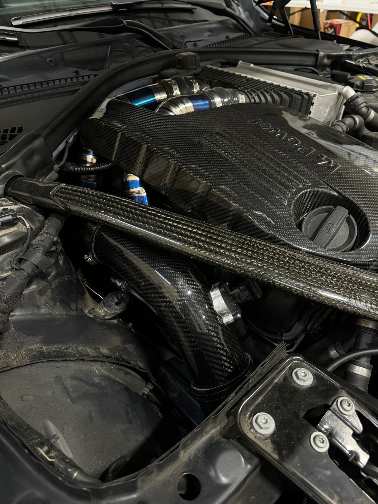 S55 Carbon Fiber Front Mount Intakes - BMW F80 M3 F82 F83 M4 F87 M2C