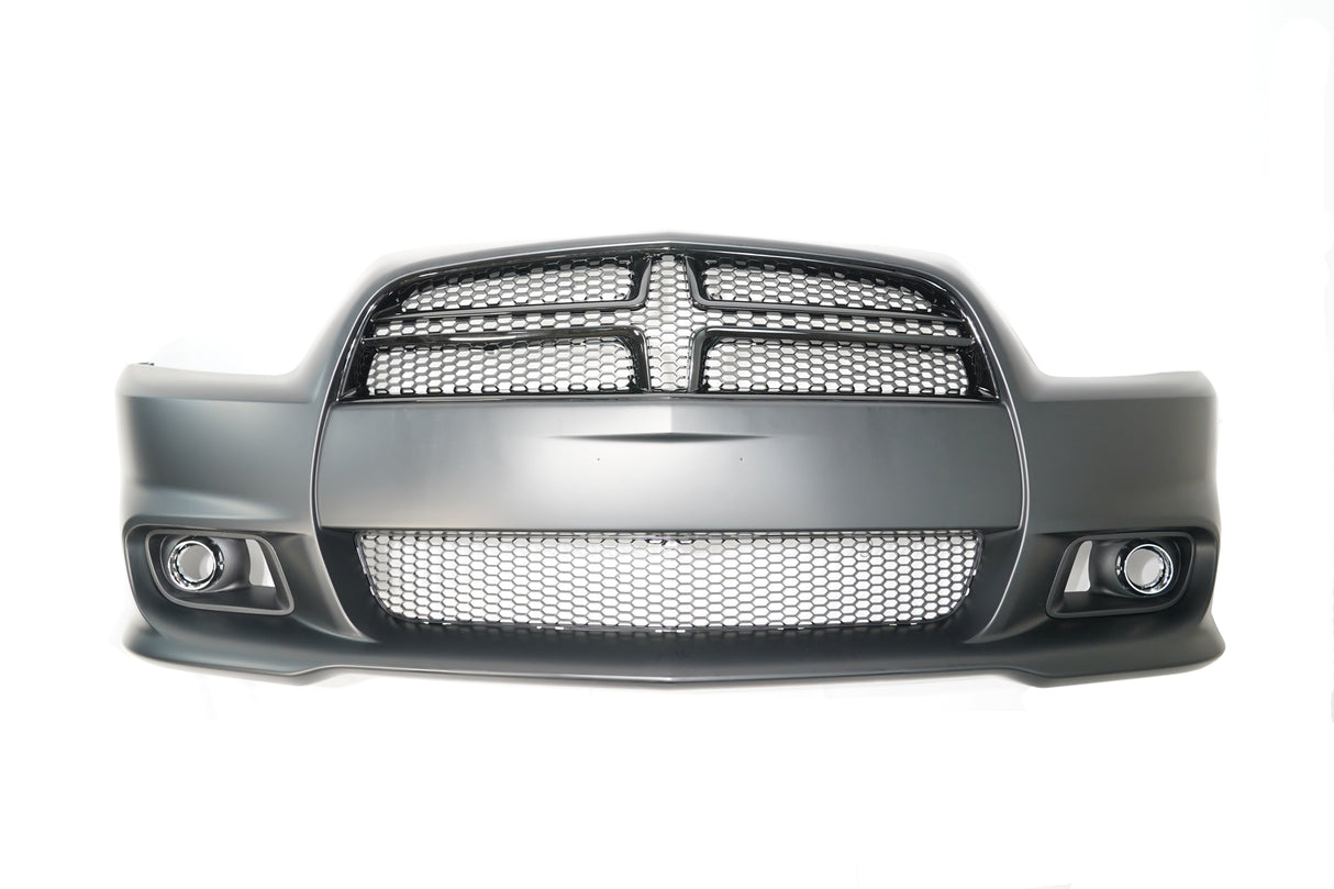 2011-2014 Dodge Charger, SRT-8 Style Front Bumper w/ Grill and Fog Cover