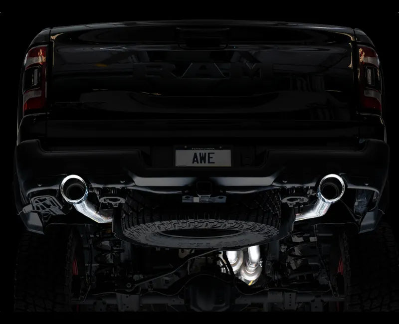AWE 0FG Catback Exhaust for RAM TRX - Chrome Silver Tips (3015-32004)