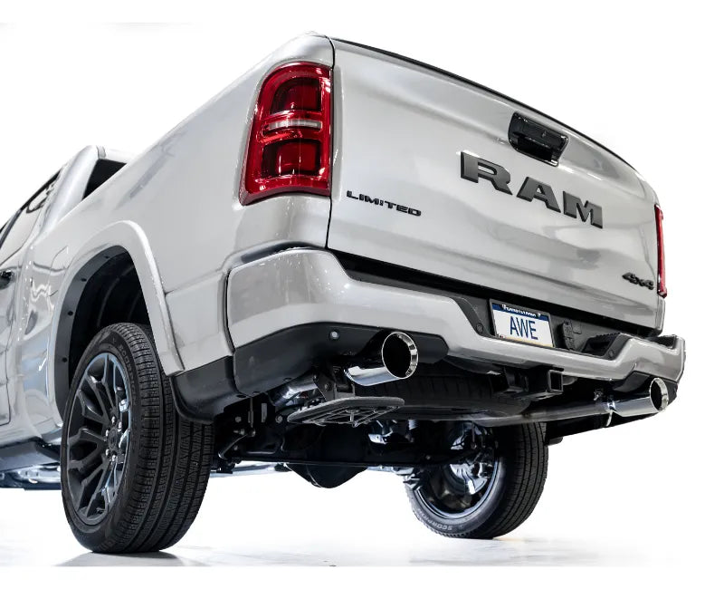 AWE 0FG Catback Exhaust for 2025+ RAM 1500 3.0TT Standard and High Output - Chrome Silver Tips (3015-32530)