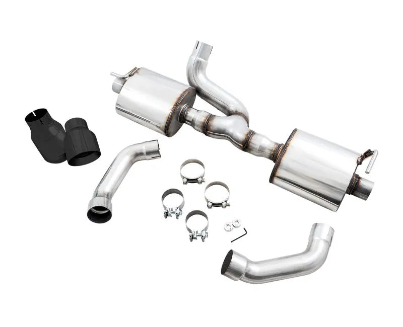 AWE Tread Edition Axleback Dual Exhaust for Jeep JL/JLU 3.6L/2.0T - Diamond Black Tips (3015-33001)