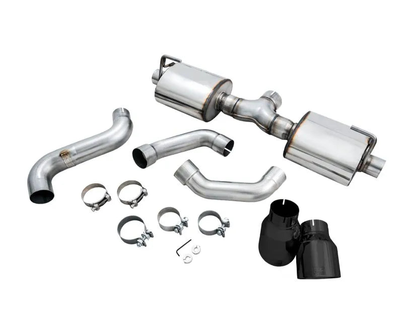 AWE Tread Edition Axleback Dual Exhaust for Jeep JL/JLU 3.6L/2.0T - Diamond Black Tips (3015-33001)