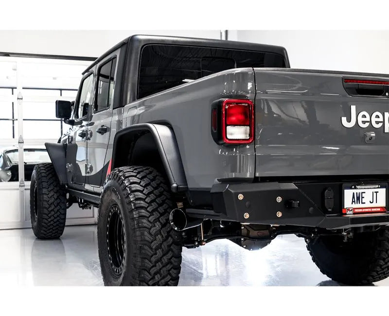 AWE Tread Edition Catback Dual Exhaust for Jeep JT 3.6L - Diamond Black Tips (3015-33101)
