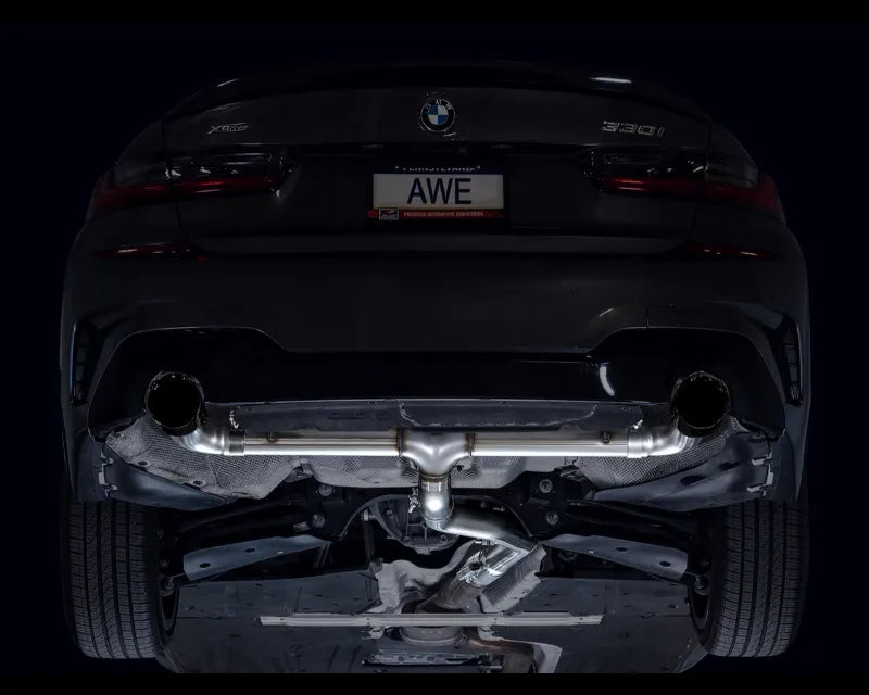 AWE Track Edition Axleback Exhaust for BMW G2X 330i/430i - Diamond Black (3020-33429)