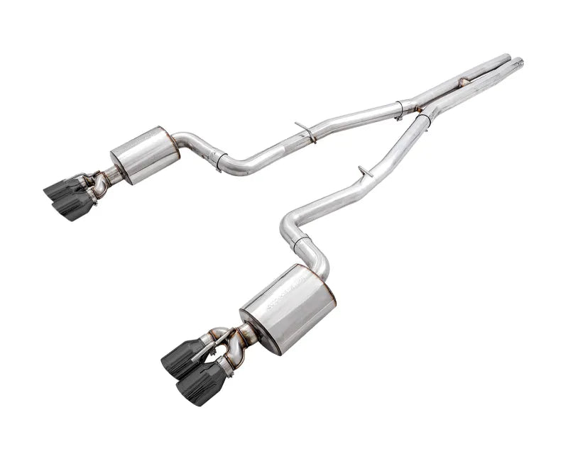 AWE Touring Edition Exhaust for 17+ Challenger 5.7 - Non-Resonated - Diamond Black Quad Tips (3020-43084)