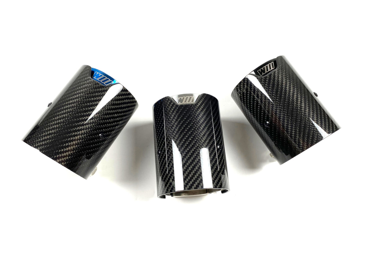 Carbon Fiber Exhaust Tips- Set of 4 (BMW F80 M3 | F82/F83 M4 | F87 M2) - MidWest Bimmer Supply