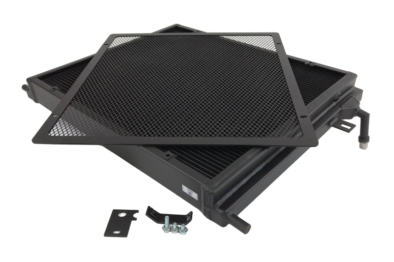 CSF Front Mount Triple-Pass Heat Exchanger w/Rock Guard - Black - BMW B58/ B48