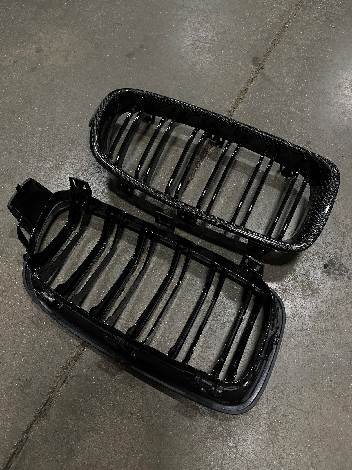 Carbon Fiber Dual Slat Front Grilles (BMW F30 3 Series) - MidWest Bimmer Supply