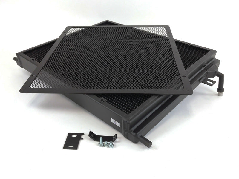 CSF Front Mount Triple-Pass Heat Exchanger w/Rock Guard - Black - BMW B58/ B48