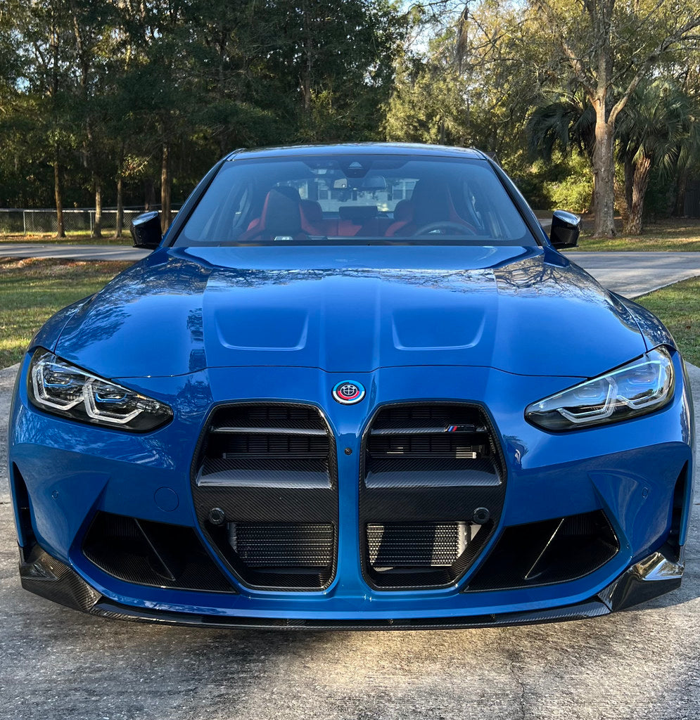 V1 Dry Carbon Fiber Front Grille With ACC (BMW G80/G82 M3/M4) - MidWest Bimmer Supply