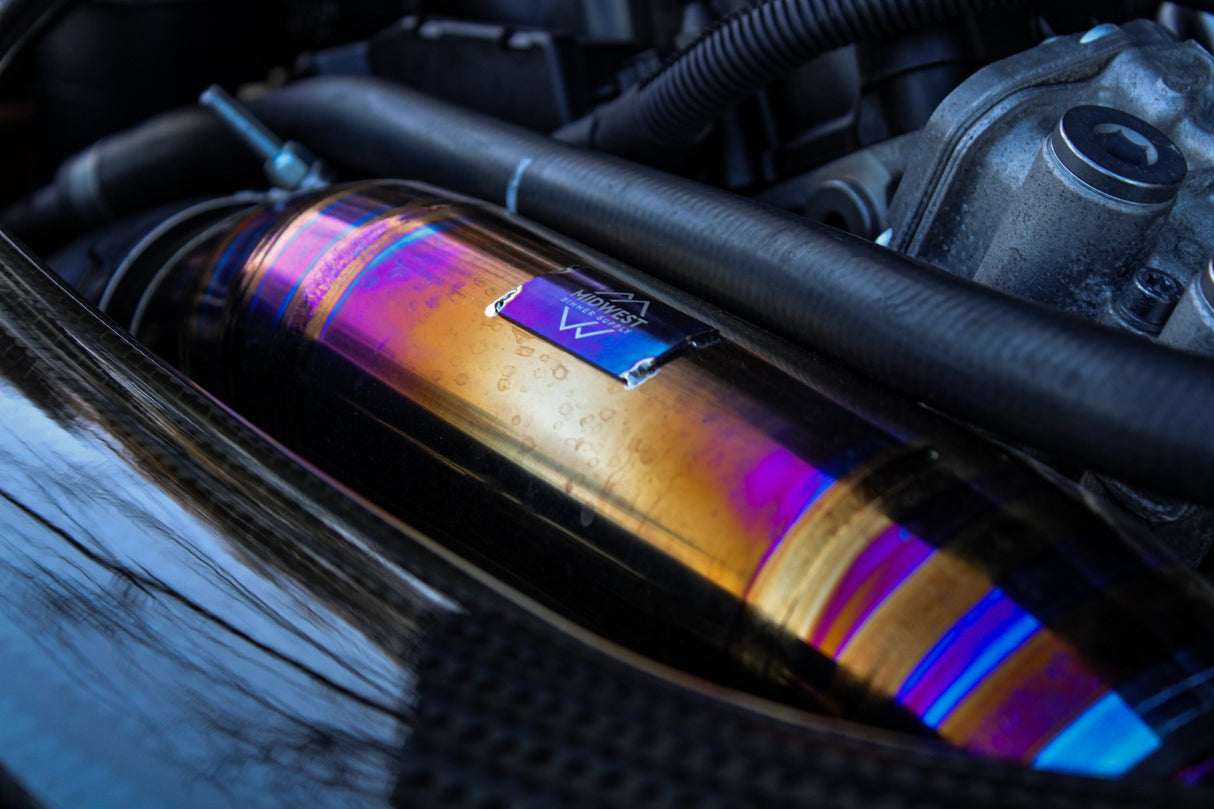 S55 Titanium Front Mount Intakes (F87 M2C | F80 M3 | F82/F83 M4) - MidWest Bimmer Supply