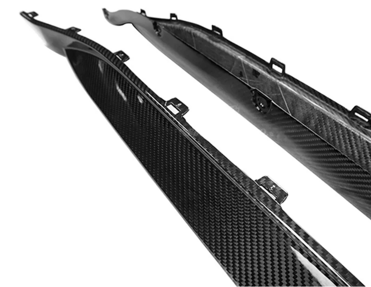 Dry Carbon Fiber OEM Style Side Skirts (G80 M3) - MidWest Bimmer Supply