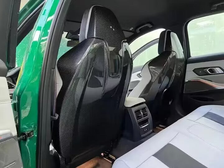 G8X Carbon Fiber Seat Covers (BMW G80 M3 | G82/G83 M4) - MidWest Bimmer Supply