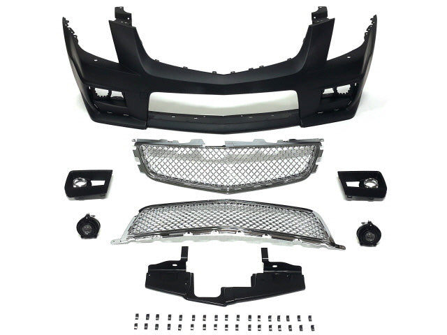 2008-2013 Cadillac CTS-V Style Front Bumper w/ Front Grille with FOG Lights