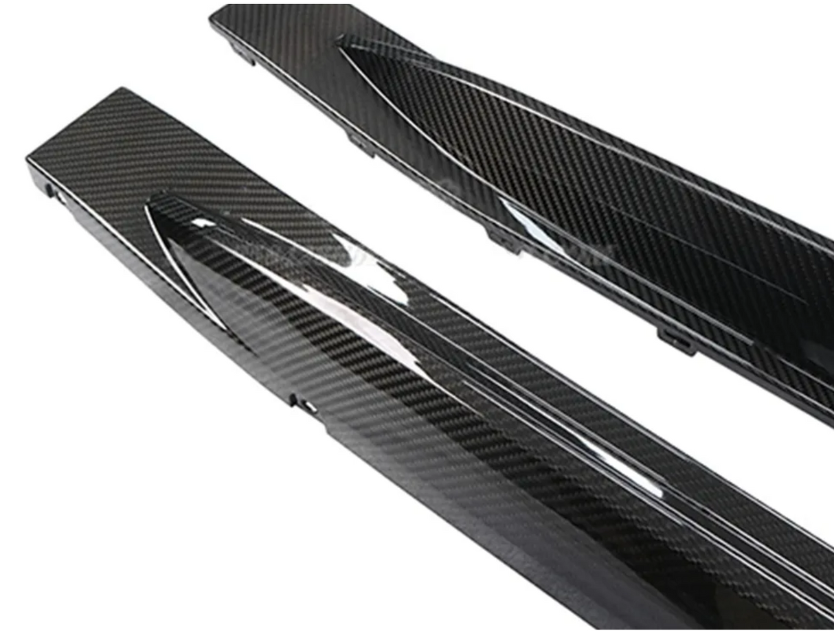Dry Carbon Fiber OEM Style Side Skirts (G80 M3) - MidWest Bimmer Supply