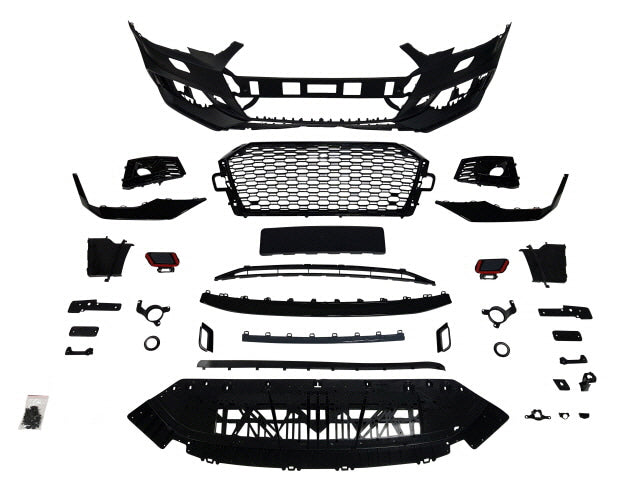 2017-2019 B9 Audi A4, RS4 Style Front Bumper W/ Grille