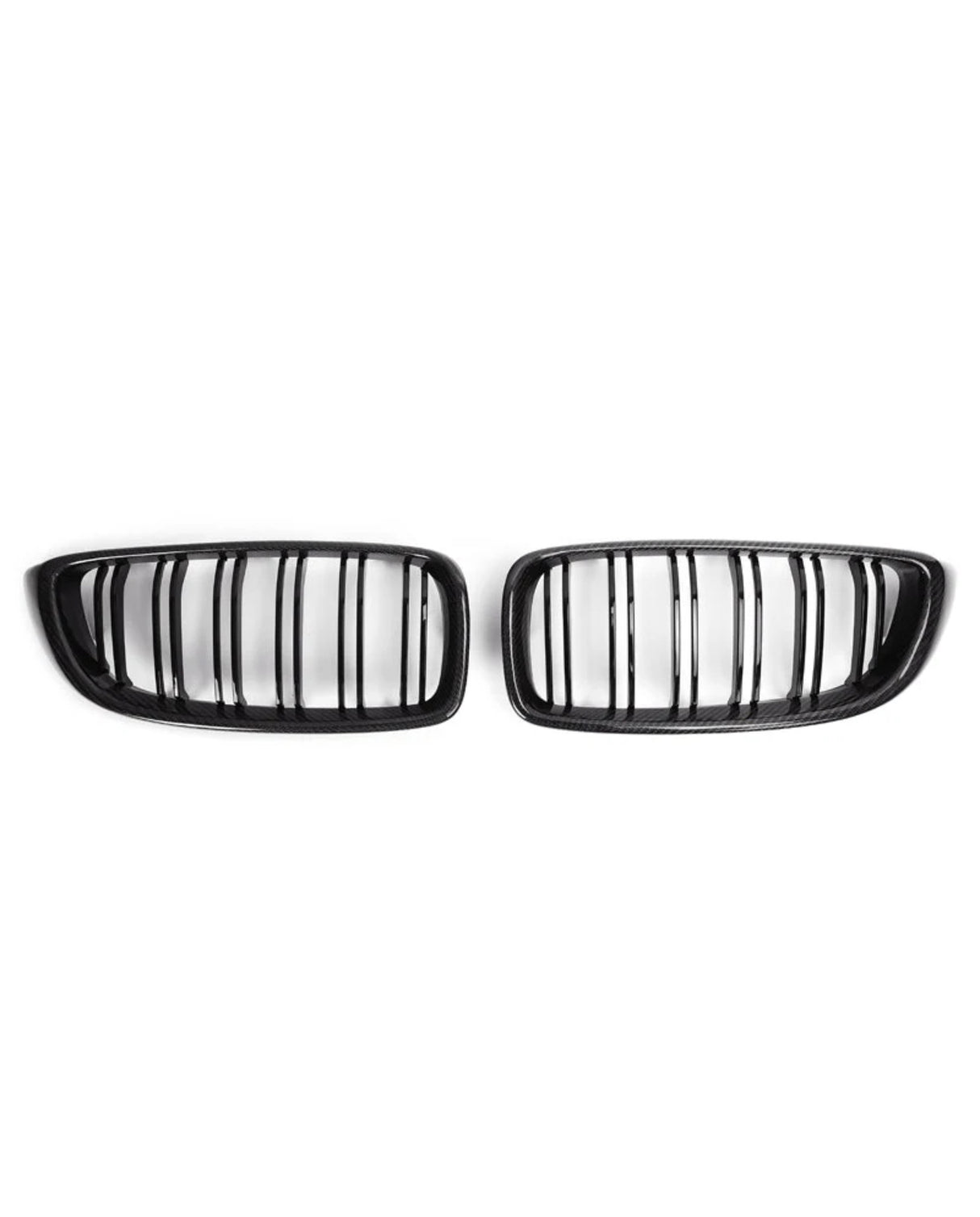 Carbon Fiber Dual Slat Front Grilles (BMW F32/F33/F36/F80/F82/F83 M3/M4) - MidWest Bimmer Supply