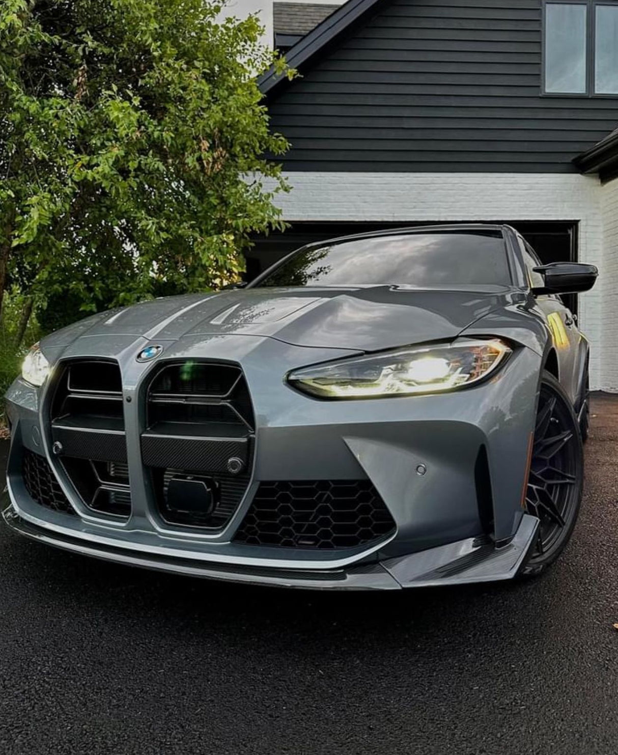 CSL Style Dry Carbon Fiber Front Grille With ACC (BMW G80/G82/G83 M3/M4) - MidWest Bimmer Supply