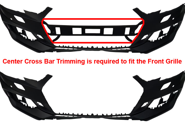 2017-2019 B9 Audi A4, RS4 Style Front Bumper W/ Grille