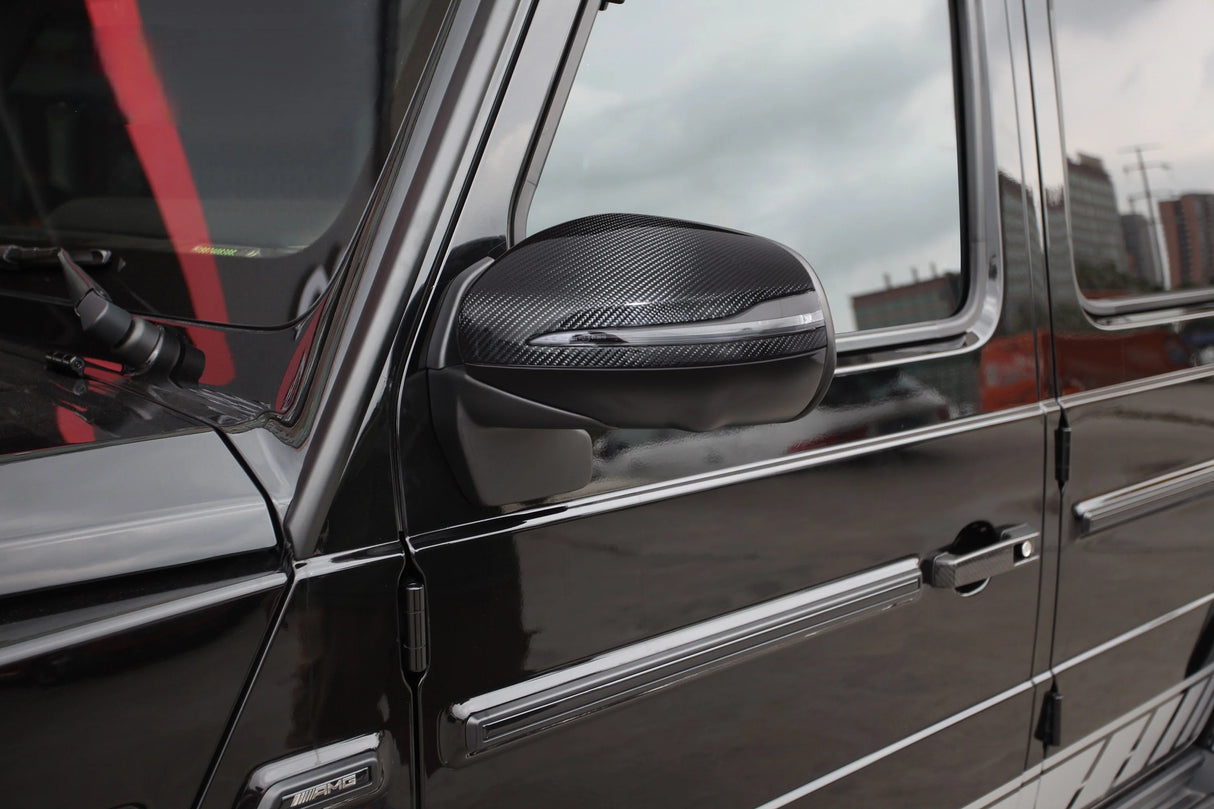 G63/G550/GLE/GLS Dry Carbon Fiber Mirror Cap Replacements