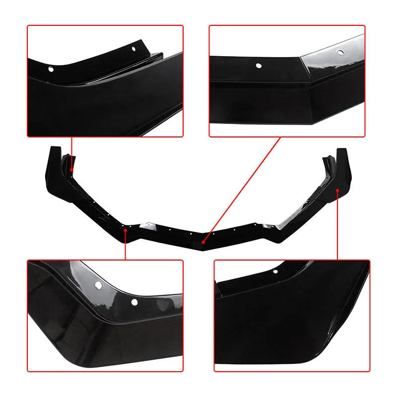 C8 Corvette Z07 Style Gloss Black Front Lip - C8 Chevrolet Corvette