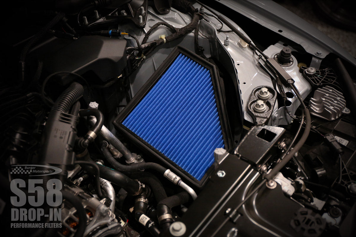 BMS Drop-In Performance Air Filters for S58 BMW G80 M3, G82 G83 M4, & 2023+ G87 M2 - MidWest Bimmer Supply