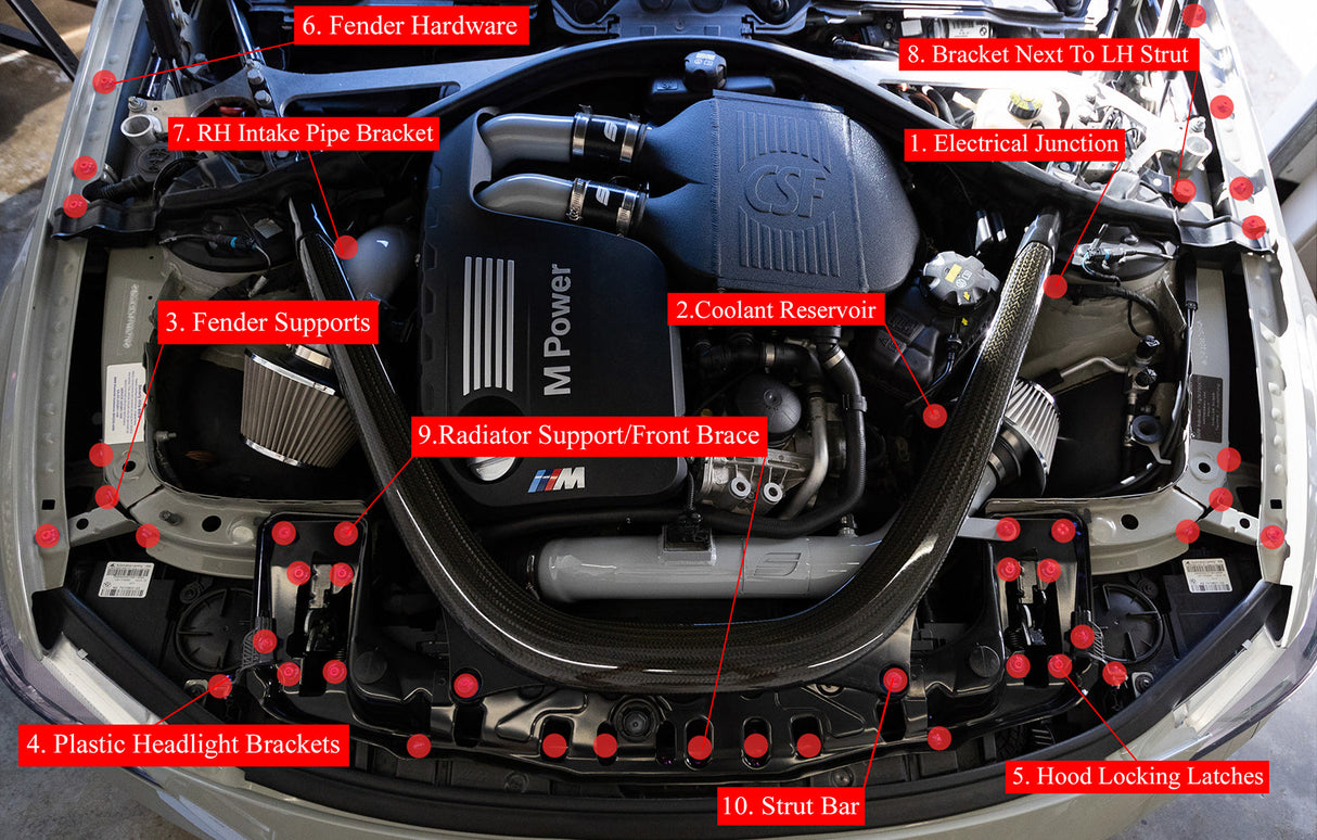 Titanium BMW 2014-2019 F8x M2C/M3/M4 Dress Up Hardware Kit (F80/F81/F82/F83/F87)