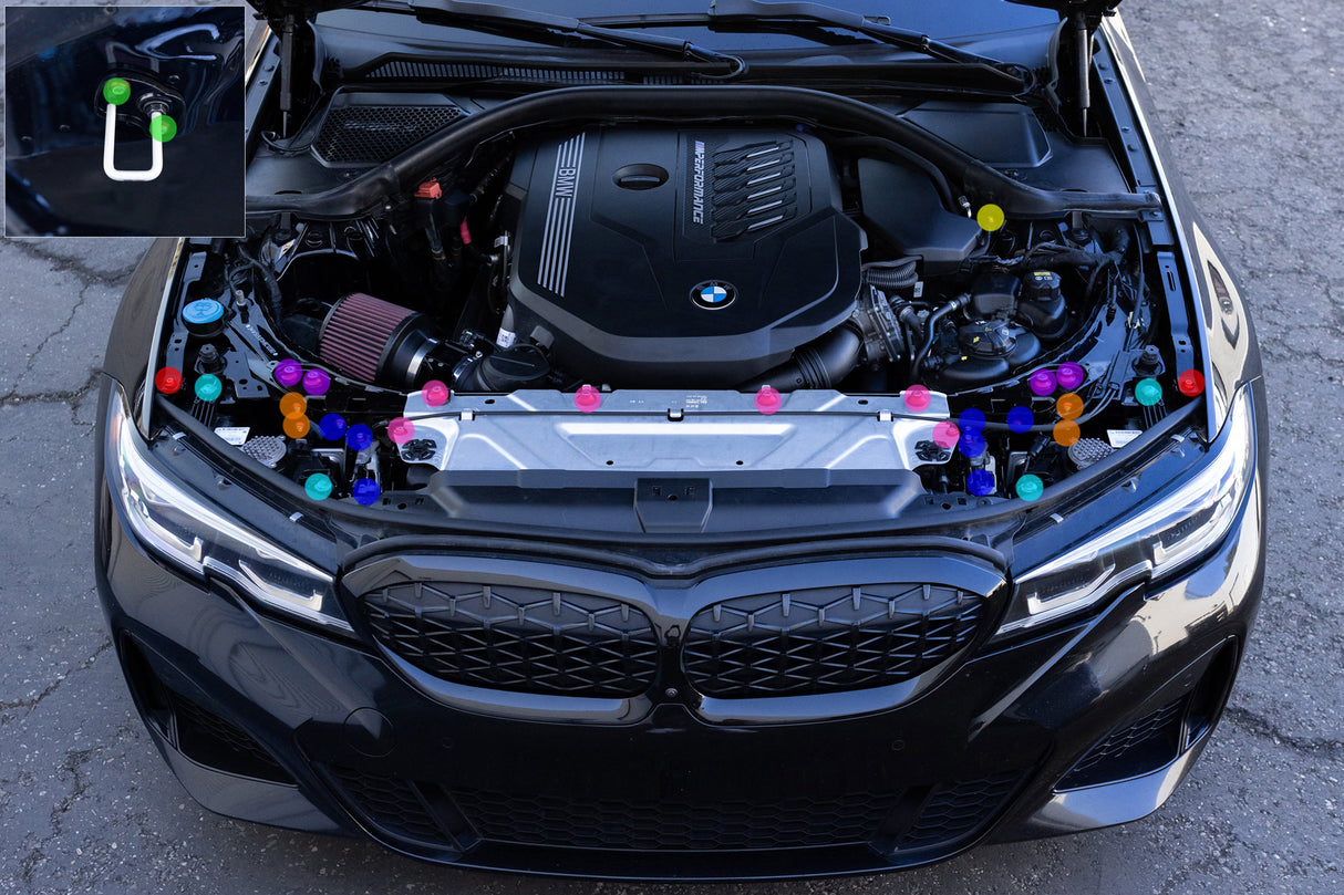 Titanium BMW 2/3 Series 2019+ Dress Up Hardware Kit (G20/G21/G28/G42)