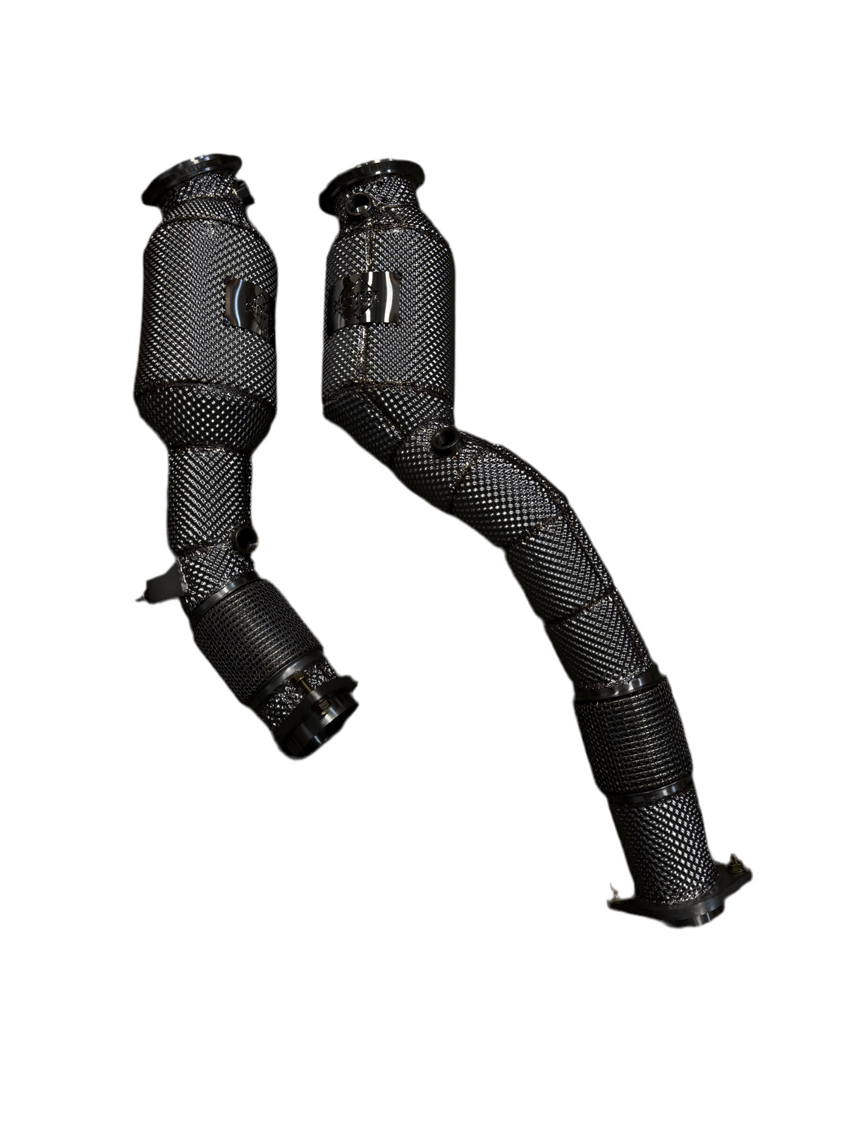 MBS S58 F97/F98 Catted Heatshield Downpipes - F97 X3M F98 X4M