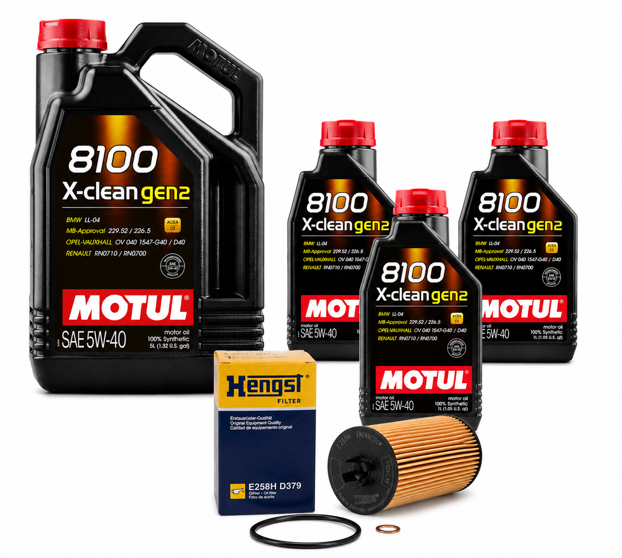 S58 5W-40 Motul Oil Change Kit - M2/M3/M4/X3M/X4M