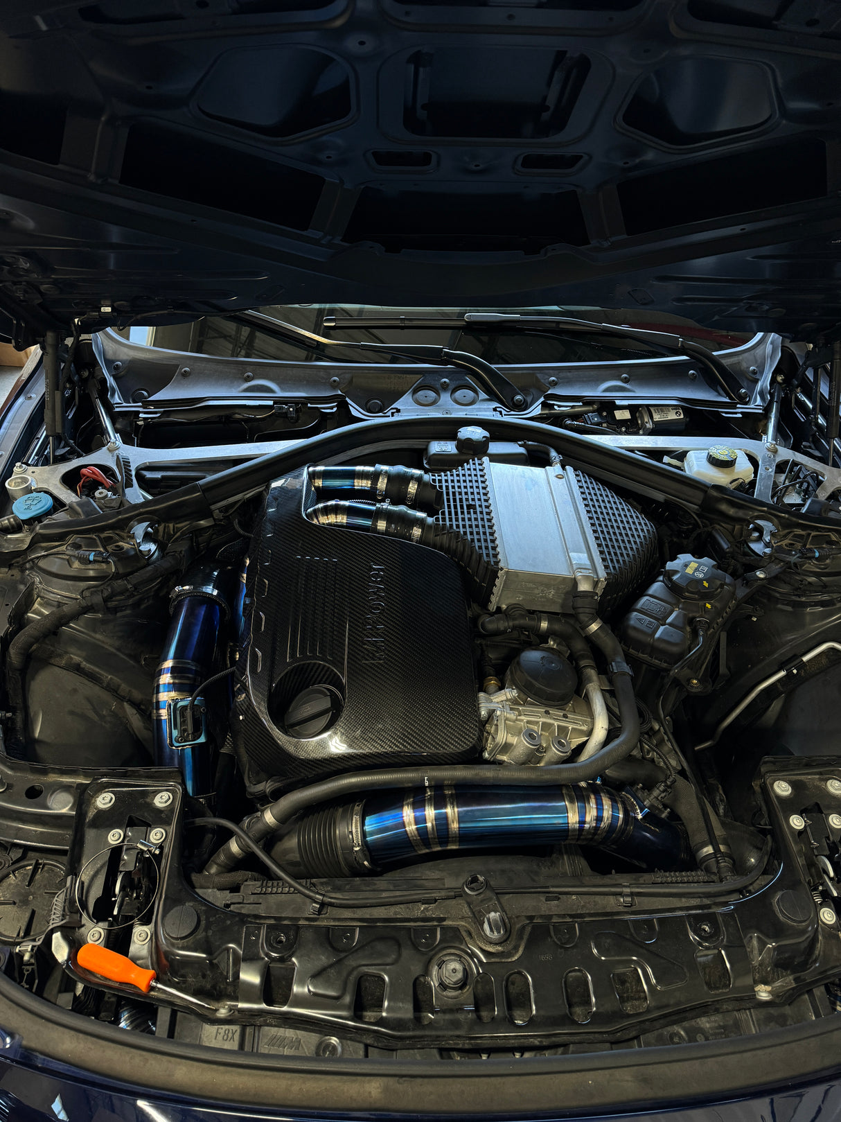 S55 Titanium Front Mount Intakes (F87 M2C | F80 M3 | F82/F83 M4) - MidWest Bimmer Supply