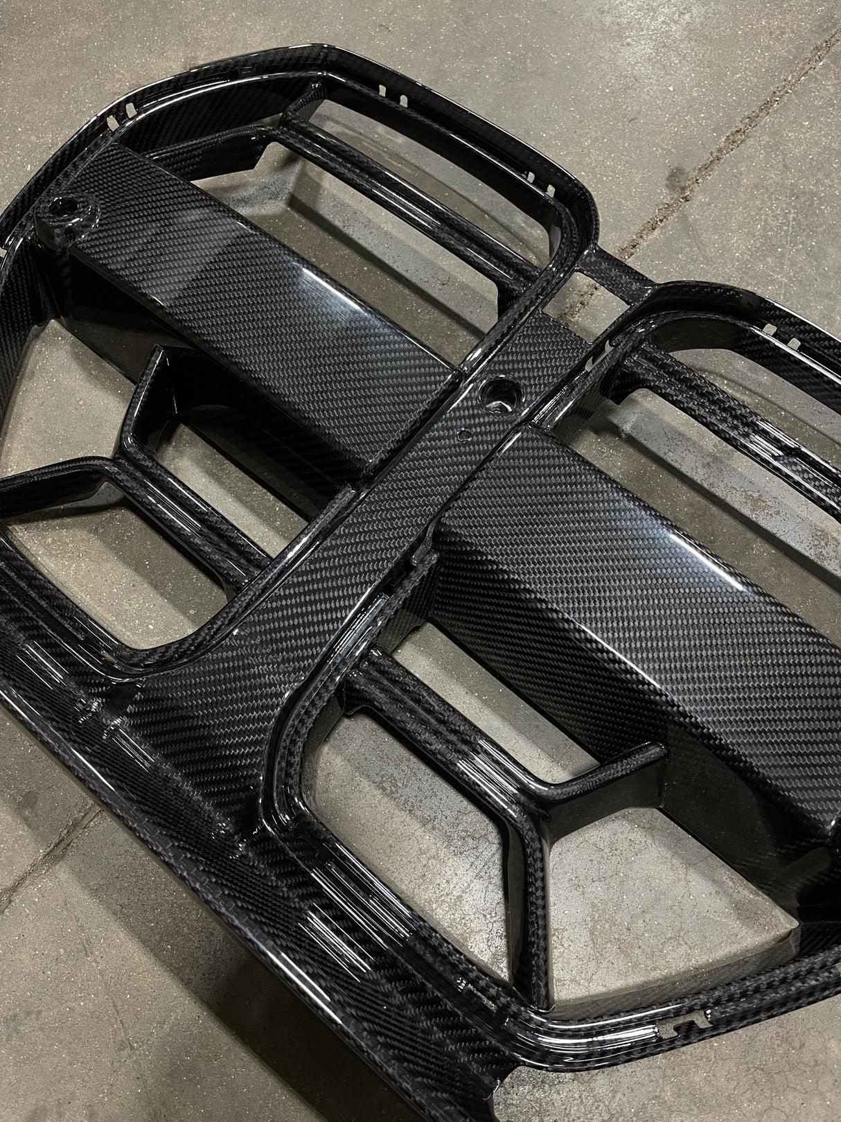 CSL Style Dry Carbon Fiber Front Grille Without ACC (BMW G80/G82/G83 M3/M4) - MidWest Bimmer Supply