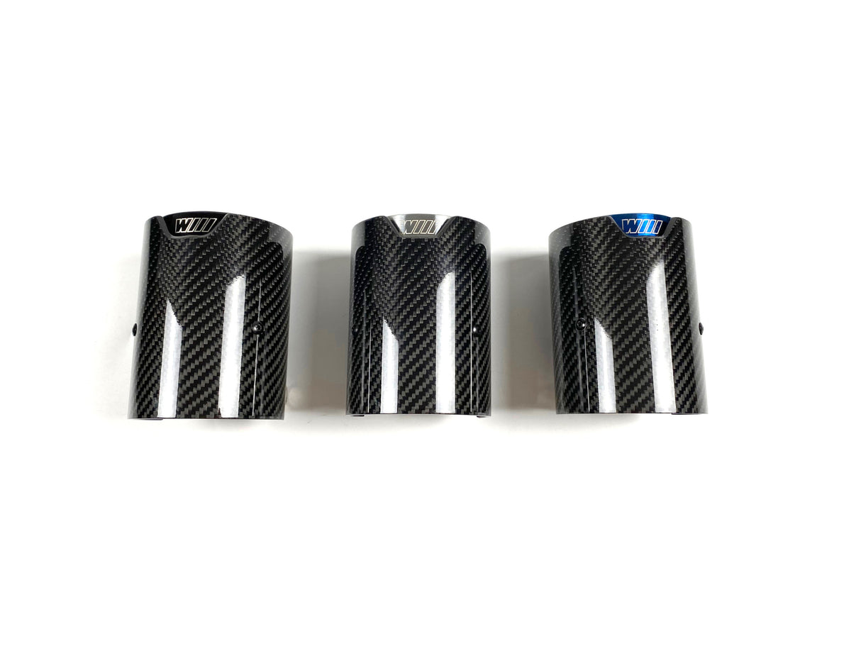 Carbon Fiber Exhaust Tips- Set of 4 (BMW F80 M3 | F82/F83 M4 | F87 M2) - MidWest Bimmer Supply