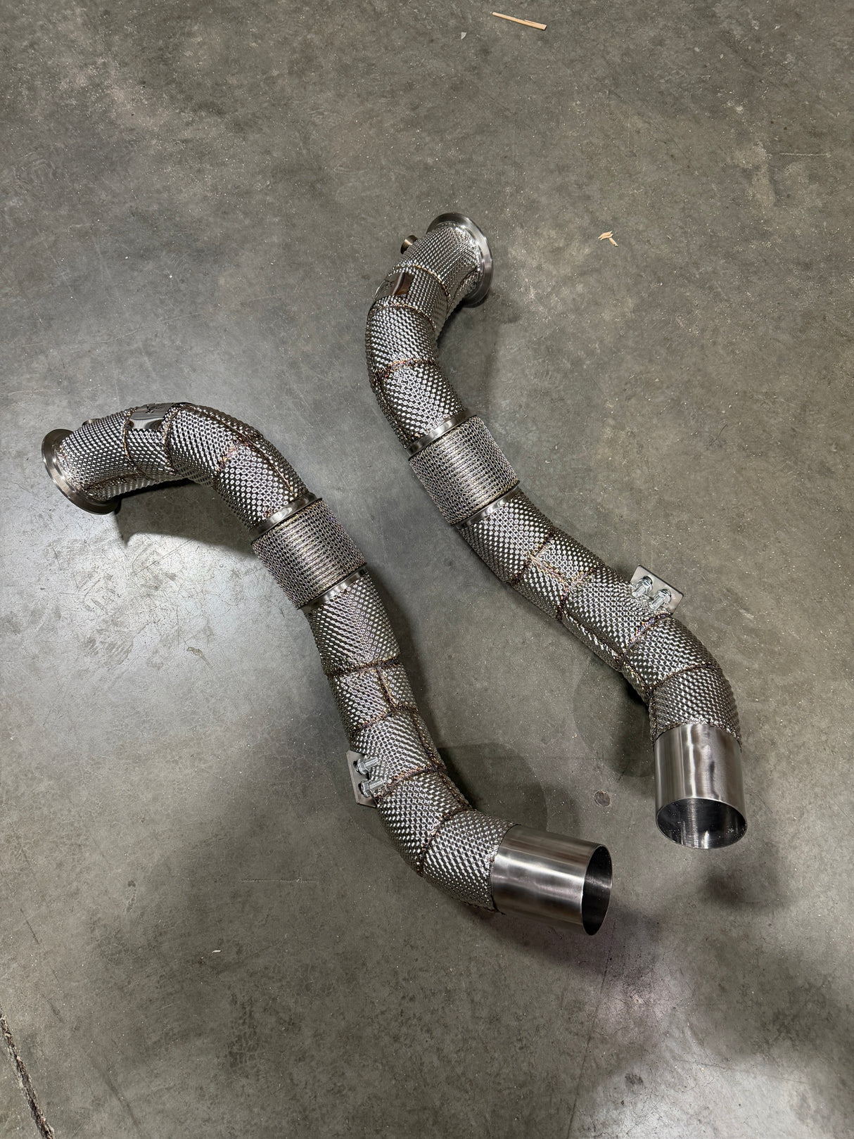MBS N63 Catless Downpipes w/ Heatshield - G30 M550i 850i 2018-2023