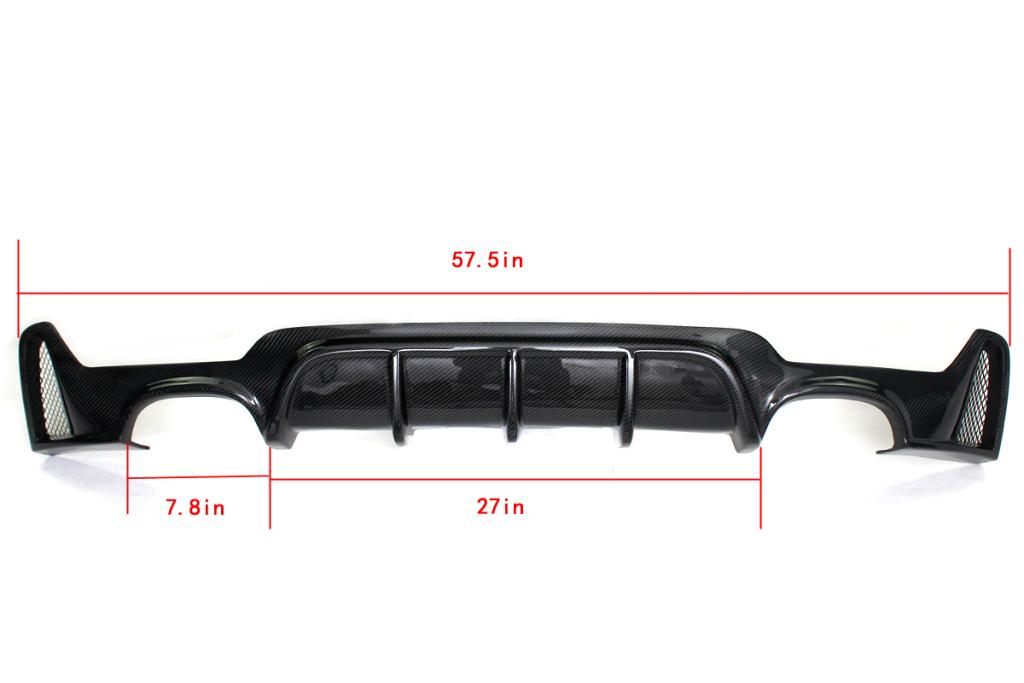 F3X 4-Series MP Style Carbon Fiber Rear Diffuser Single Tip - F32 F33 F36 4-Series
