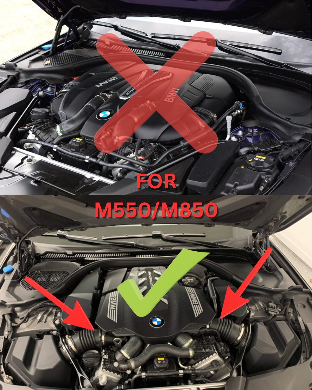 F9X M5/M8 G30 Silicone Front Mount Intakes - F90 M5 F9X M8 G30 M550i M850