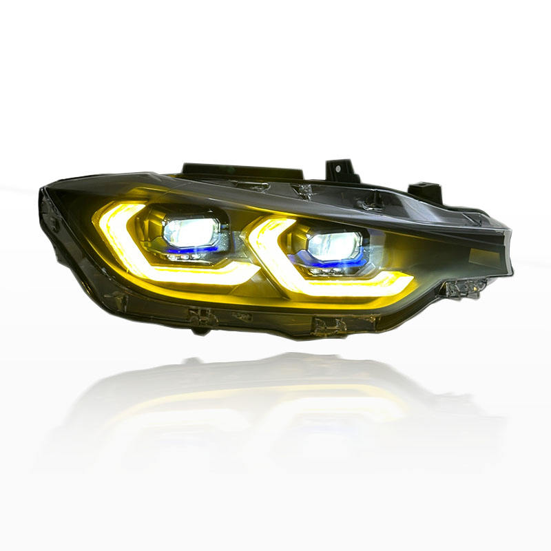 F30 3-Series Switchback Laser Style Headlights White/Yellow - F30 3-Series