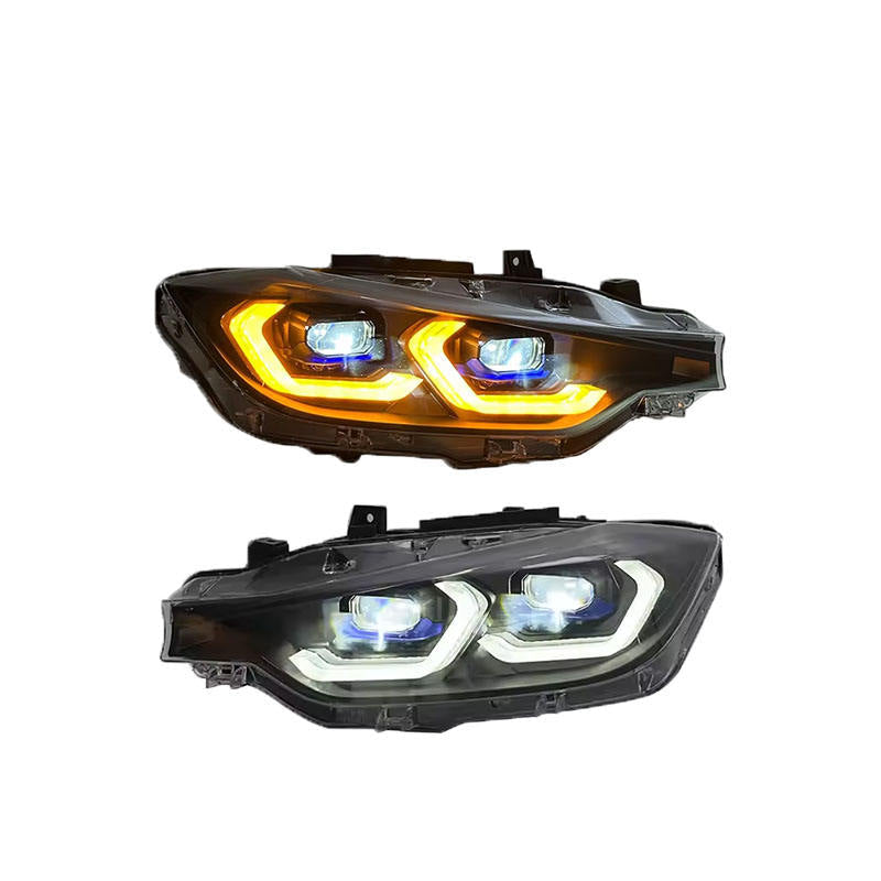 F30 3-Series Switchback Laser Style Headlights White/Yellow - F30 3-Series