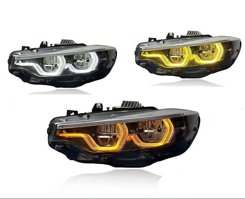 F8X Tri Color Switchable IKON V2 Headlights (White, Yellow, Amber) - F80 M3 F82 F83 M4