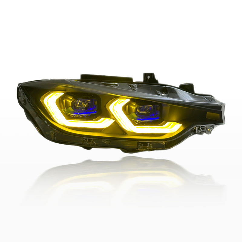 F30 3-Series Switchback Laser Style Headlights White/Yellow - F30 3-Series