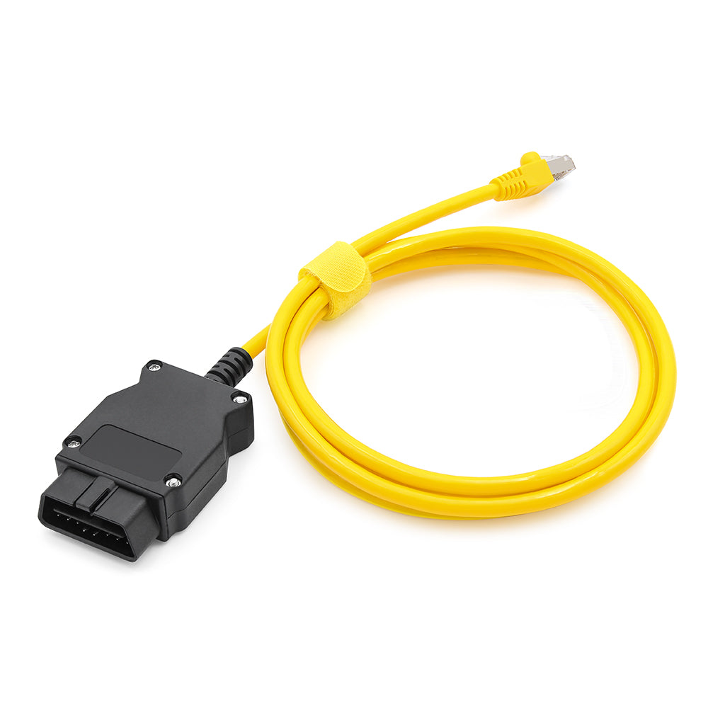 BMW ENET OBD2 Cable for F & G Series Coding – Yellow 6.5Ft Heavy Duty Cable