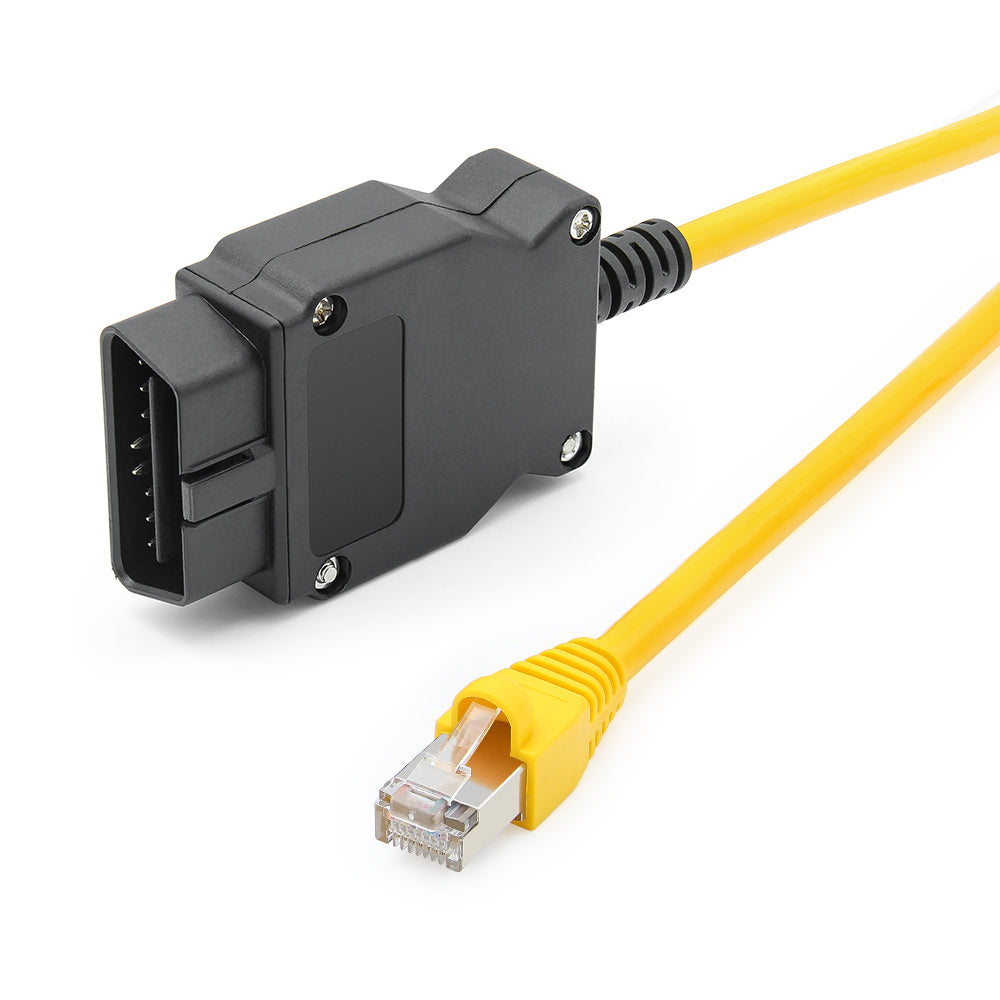 BMW ENET OBD2 Cable for F & G Series Coding – Yellow 6.5Ft Heavy Duty Cable