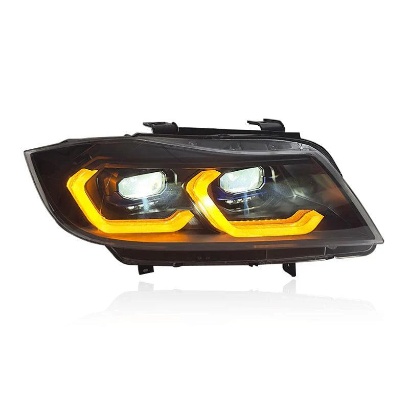 E90 LCI Laser Style Headlights Yellow/White - E90 3-Series